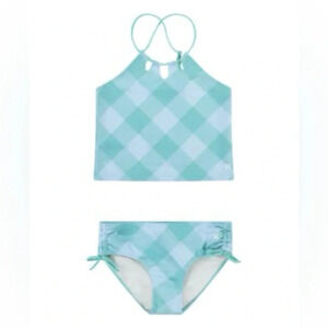 NWT Hurley Big Girls Tri-Cutout Tankini Swimsuit